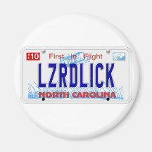 LZRDLICK NC Plate Fridge Magnets