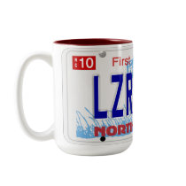 LZRDLICK NC Plate Coffee Mug