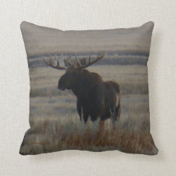 M0001 Bull Moose Throw Pillows