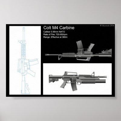 M4 Carbine Stat Sheet Poster