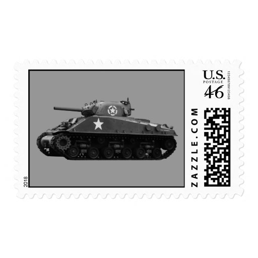 M4 Sherman Postage Stamp