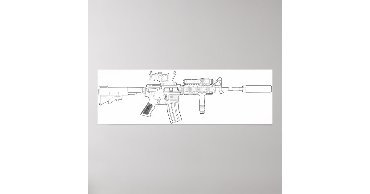M4 Sopmod Poster Zazzle