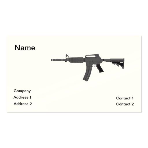 M-4 Rifle Business Card Template