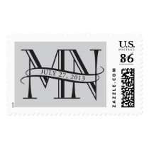 M and N monogram stamp with ribbon stamps