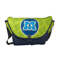 M Circle Logo Messenger Bag at Zazzle