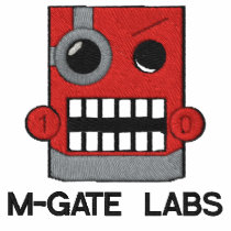 M-Gate Labs - Zip Hoodie embroidered shirts by SlashAndBurn M-Gate Labs - Zip Hoodie embroidered shirts