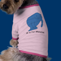 M is for Manatee pet clothing