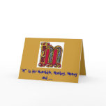 "M"  Is for Munchkin, Monkey, Money And Mother cards