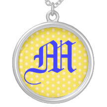 M LETTER ON HONEYCOMB NECKLACE