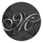 M Monogram Letter Wedding Envelope Seal Sticker