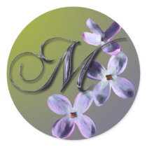 M Monogram Lilac Envelope Seal Sticker by TDSwhite M Monogram Lilac Envelope Seal Sticker