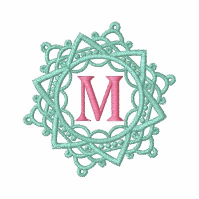 M Monogram Snowflake embroidered womens shirt Polo Shirt