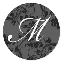 M Monograms Initial Wedding Stickers stickers