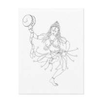 Ma-gÇig Labdrön Line Drawing [postcard]