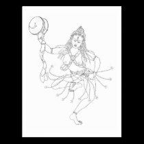 Ma-gÇig Labdrön Line Drawing [postcard] postcards