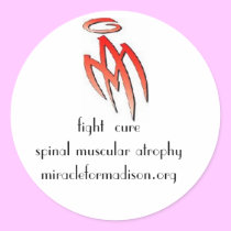 MA - logo, fight  cure  spinal muscular atrophy... stickers