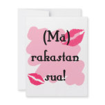 Mä rakastan sua - Finnish I love you Custom Invite