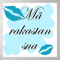 Mä rakastan sua - Finnish I love you Poster