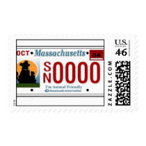 MA Spay Neuter License Plate Postage Stamps