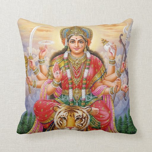 Maa Kali Prayer Beautiful Throw Pillow Zazzle