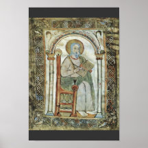 Maaseik Gospel Book Evangelist By Meister Der Schu Posters