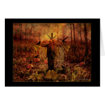 Mabon Blessings - Harvest Scarecrow Cards