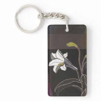 Mabuchi Toru Lilies ukiyo-e vintage fine art Acrylic Key Chain