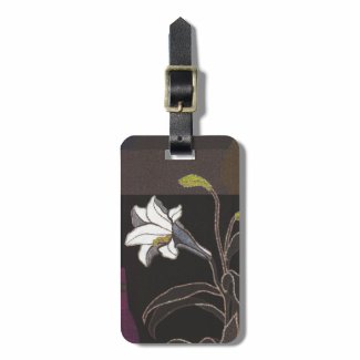 Mabuchi Toru Lilies ukiyo-e vintage fine art Tag For Luggage