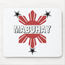 Mabuhay Filipino Sun and Star Mousepads