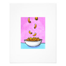 Mac and cheese fun colorful original tiny art custom announcement