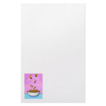 Mac and cheese fun colorful original tiny art stationery