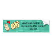 Funny Bumper Sticker Ideas on Mac Loves Cheese Funny Cute Macaroni Cheese Bumper Sticker