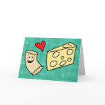 Mac Loves Cheese, Funny Cute Macaroni + Cheese Greeting Cards
