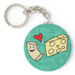 Mac Loves Cheese, Funny Cute Macaroni   Cheese Key Chain