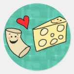 Mac Loves Cheese, Funny Cute Macaroni + Cheese stickers