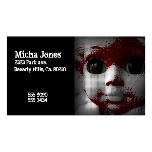 Macabre Living Dead Doll Business Cards (front side)
