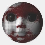 Macabre Living Dead Doll Round Stickers
