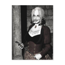 Macabre Mistress Gothic Vampire Postcard