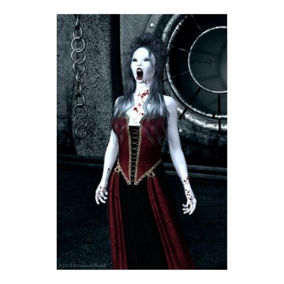 Macabre Thirst Vampire Poster by mariannegilliand