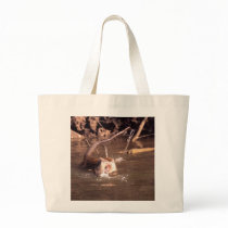 Macaque Monkey in Borneo Canvas Bags