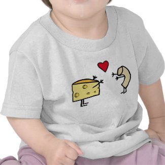 Macaroni and cheese baby tee shirt