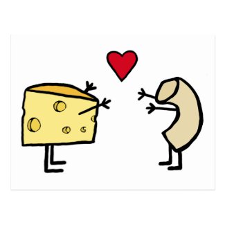 Macaroni and Cheese soulmates funny food PostCard