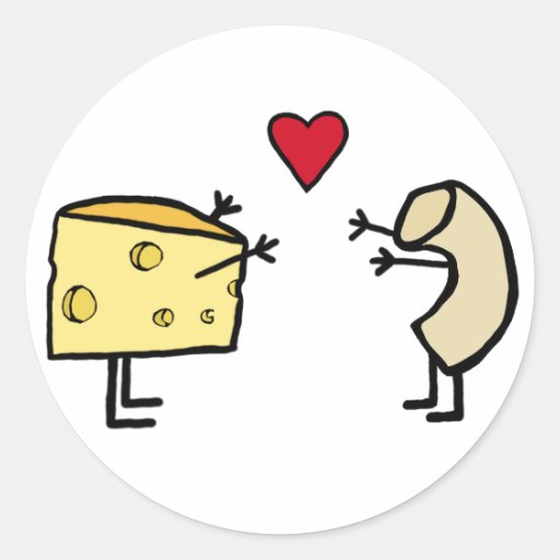 Macaroni and Cheese Round Sticker