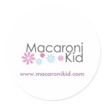 Macaroni Kid Round Stickers