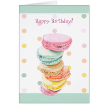 Macarons dots Birthday Card
