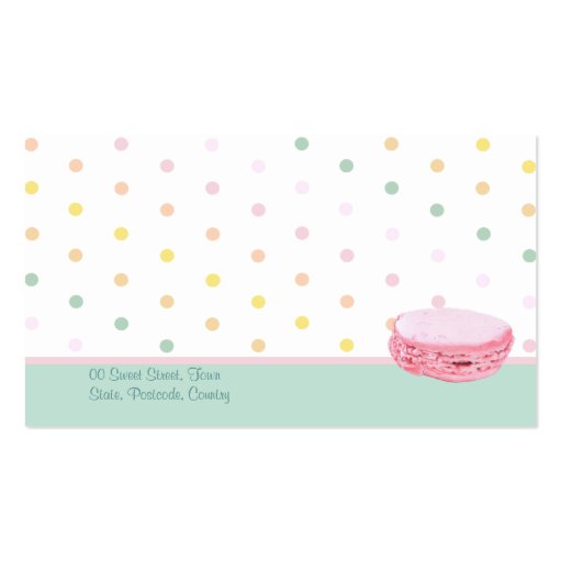 Macarons dots Business Card (back side)