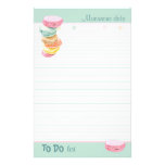 Macarons dots lined To-Do List Custom Stationery