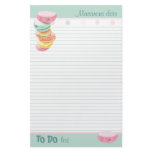 Macarons dots lined To-Do List Custom Stationery