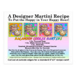 Macaroon Cookie Martini Recipe Card Postcard