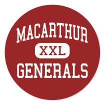 MacArthur - Generals - Middle - Berkeley Illinois Round Stickers